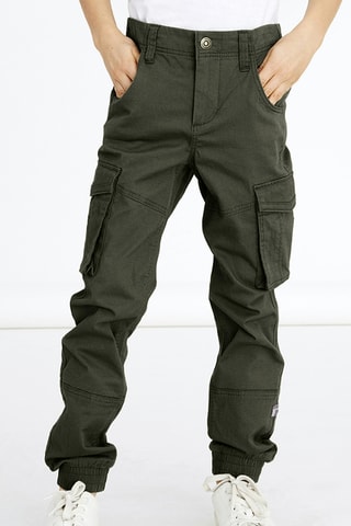 Calças jogger - Caqui - Name It Kids