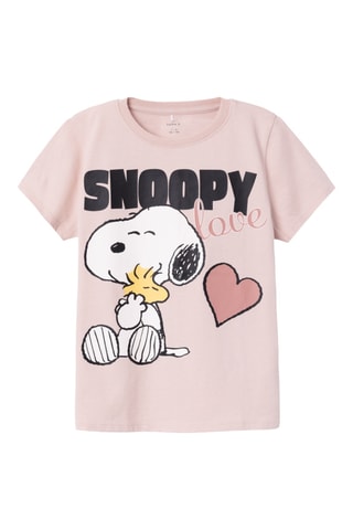 T-shirt Snoopy en Woodstock Snoopy en The Peanuts - Roze - Name it Kids