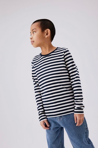 T-shirt - Azul-marinho e branco - Name It Kids
