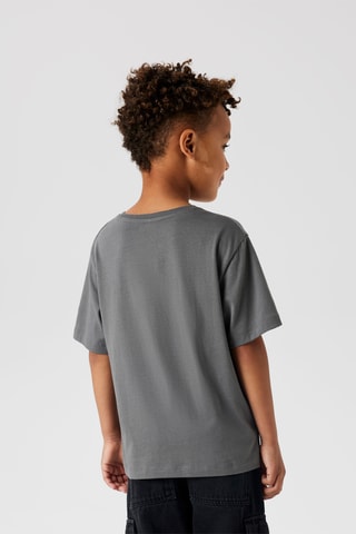 T-shirt em algodão biológico - Cinzento-escuro - Name It Kids
