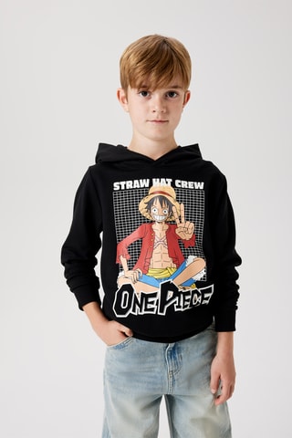 Sweat com capuz Luffy One Piece - Preto - Name It Kids