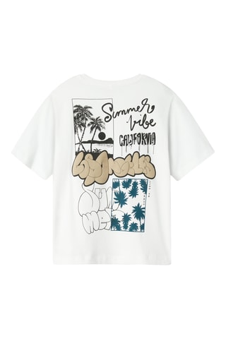 T-shirt em algodão biológico - Branco - Name It Kids
