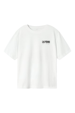T-shirt em algodão biológico - Branco - Name It Kids