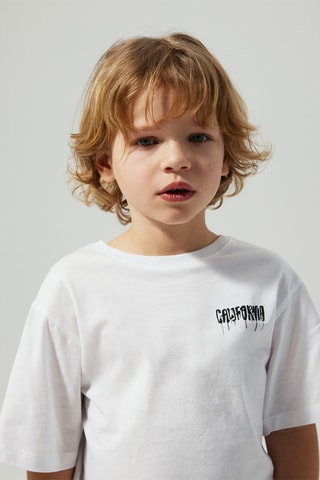T-shirt em algodão biológico - Branco - Name It Kids
