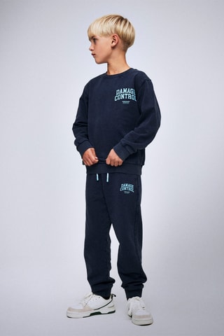 Sweat em algodão biológico - Azul-marinho - Name It Kids