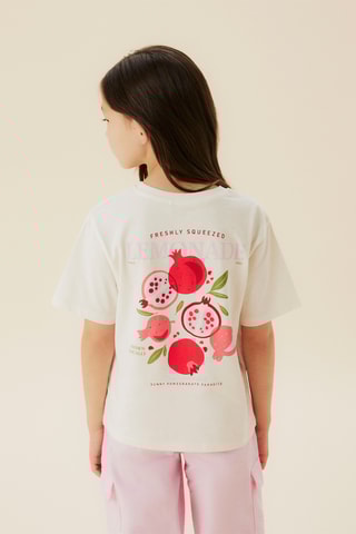 T-shirt em algodão biológico - Cru - Name It Kids