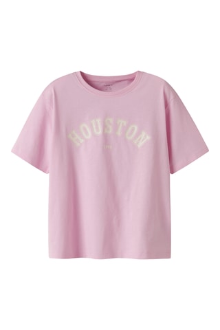 T-shirt em algodão biológico - Rosa - Name It Kids