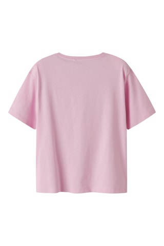 T-shirt em algodão biológico - Rosa - Name It Kids