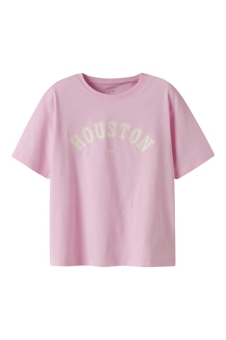 T-shirt em algodão biológico - Rosa - Name It Kids