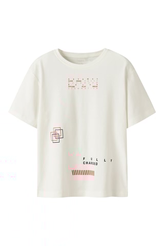 T-shirt em algodão biológico - Cru - Name It Kids