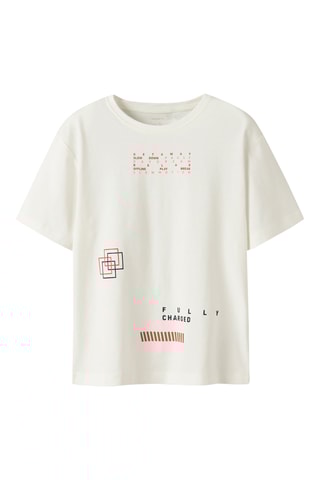 T-shirt em algodão biológico - Cru - Name It Kids