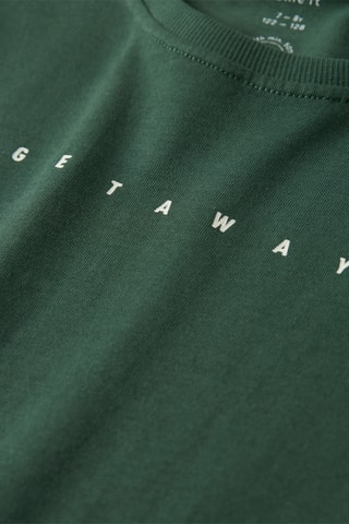 T-shirt em algodão biológico - Verde-escuro - Name It Kids