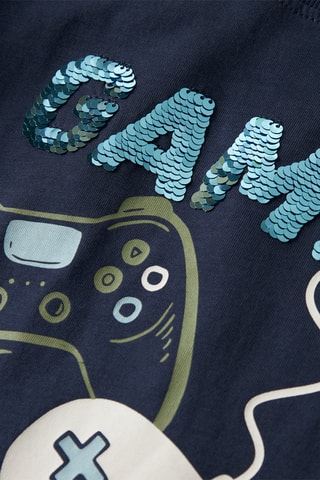 T-shirt em algodão biológico - Índigo - Name It Kids