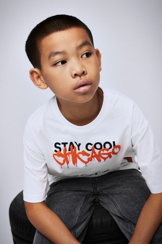 T-shirt em algodão biológico - Branco - Name It Kids