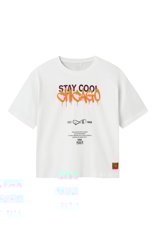T-shirt em algodão biológico - Branco - Name It Kids