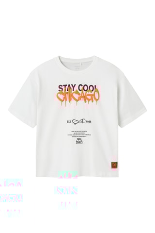 T-shirt em algodão biológico - Branco - Name It Kids