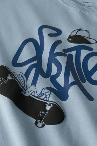 T-shirt em algodão biológico - Azul - Name It Kids