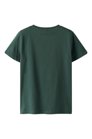 T-shirt em algodão biológico - Verde-escuro - Name It Kids