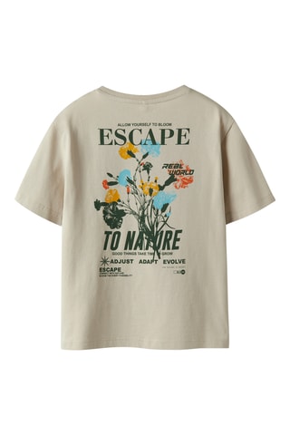 T-shirt em algodão biológico - Bege - Name It Kids