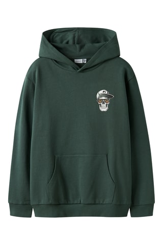 Sweat em algodão biológico - Verde - Name It Kids