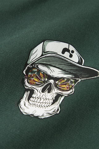 Sweat em algodão biológico - Verde - Name It Kids