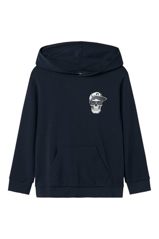 Sweat em algodão biológico - Azul-marinho - Name It Kids