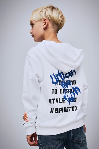 Sweat em algodão biológico - Branco - Name It Kids