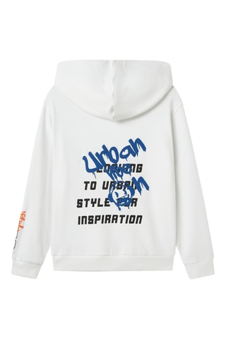 Sweat em algodão biológico - Branco - Name It Kids