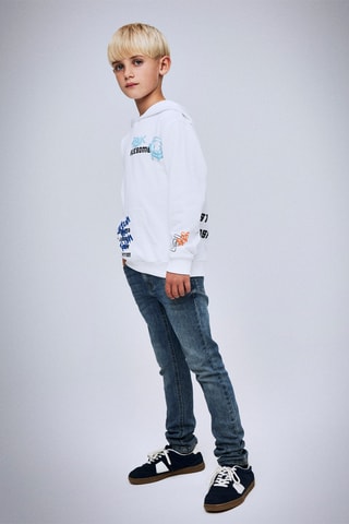 Sweat em algodão biológico - Branco - Name It Kids