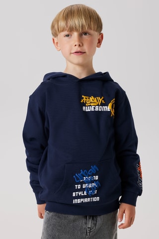 Sweat em algodão biológico - Azul-marinho - Name It Kids