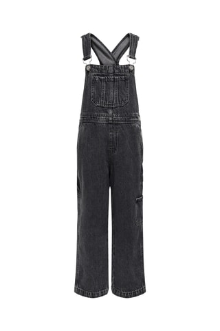 Jardineiras de ganga - Preto - Kids Only Girl
