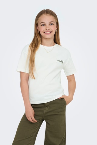 T-shirt em algodão biológico - Cru - Kids Only Girl