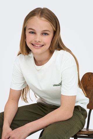 T-shirt em algodão biológico - Cru - Kids Only Girl