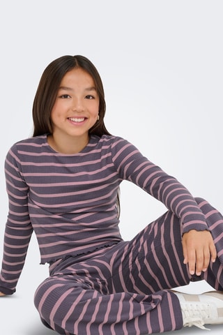 T-shirt - Cinzento e rosa - Kids Only Girl