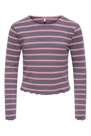T-shirt - Cinzento e rosa - Kids Only Girl