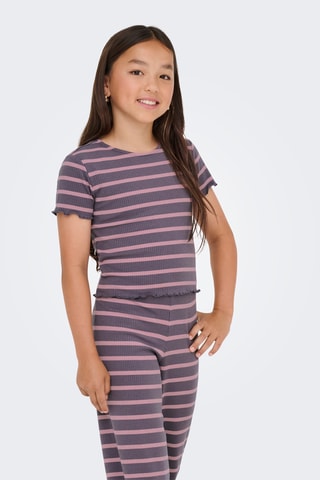 T-shirt - Grijs en Roze - Kids Only Girl