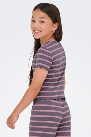 T-shirt - Grijs en Roze - Kids Only Girl
