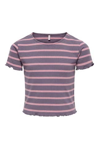 T-shirt - Grijs en Roze - Kids Only Girl
