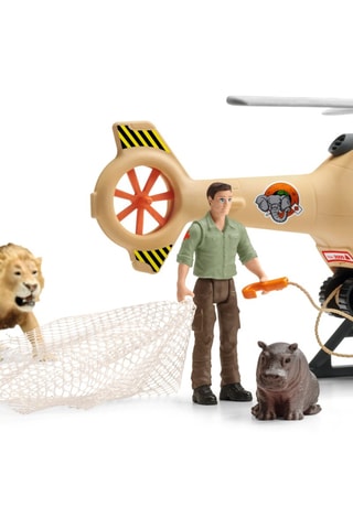 Conjunto helicóptero de salvamento de animais -  A partir dos 3 anos