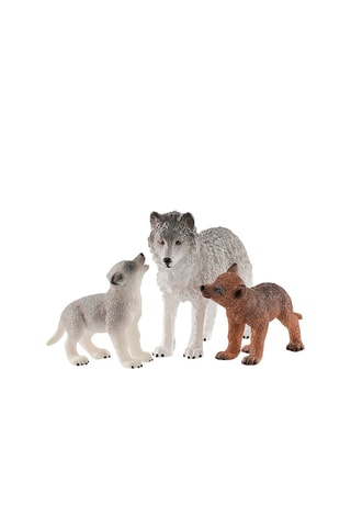 Mãe lobo com 2 crias Wild Life - A partir dos 3 anos