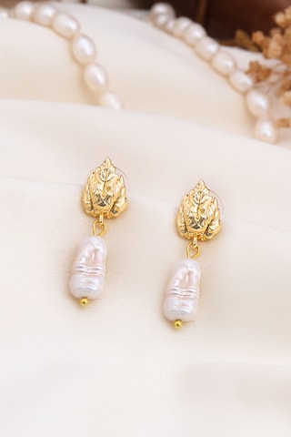 Boucles d’oreilles - Plaqué or jaune et perles de culture