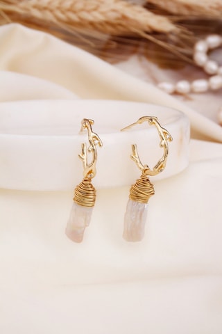 Boucles d’oreilles - Plaqué or jaune et perles de culture