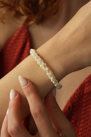 Bracelet - Plaqué or jaune et perles de culture