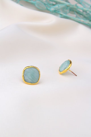 Puces dorées à l'or fin jaune - Amazonites