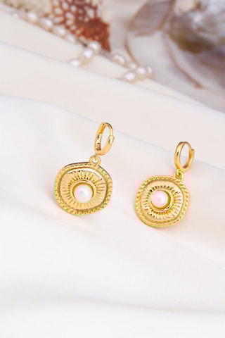 Boucles d’oreilles - Plaqué or jaune et perles de culture
