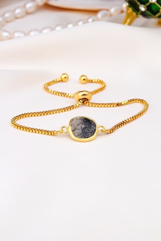 Bracelet doré à l'or fin jaune  - Rutile