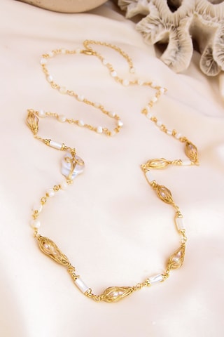 Collier - Doré et blanc