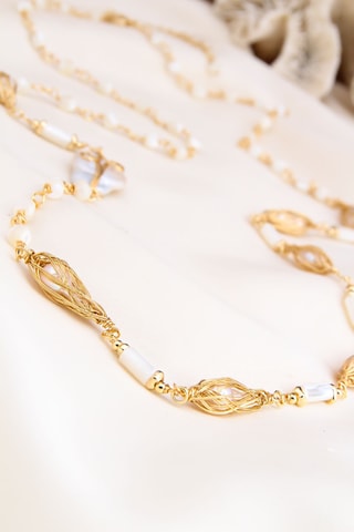 Collier - Doré et blanc