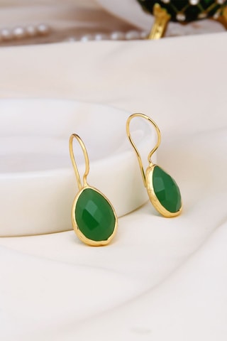 Boucles d'oreilles - Plaqué or jaune et œils-de-chat
