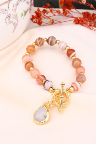 Bracelet - Agate et pierres de lune